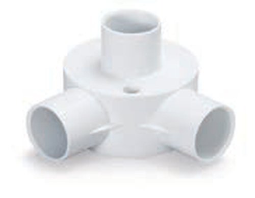 Circular Box Back Outlet Angle 2 Way with Lid & Screw