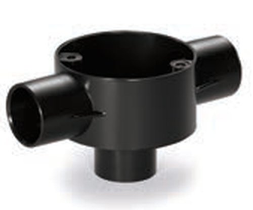 Circular Box Back Outlet Through 2 Way with Lid & Screw